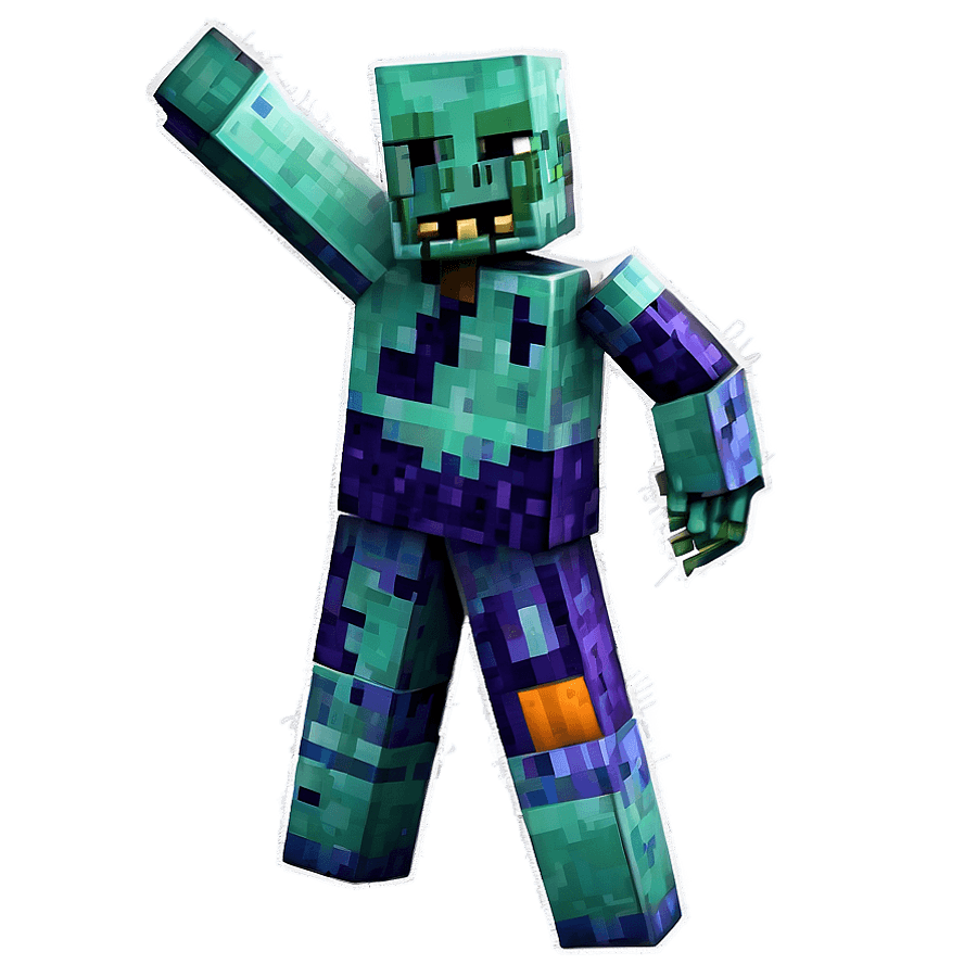 Cursed Minecraft Zombie PNG byn60