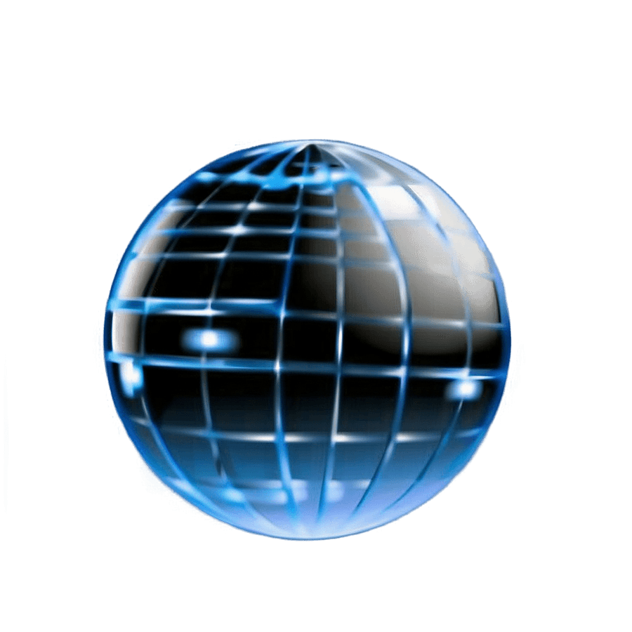 Shaded Black and White Globe PNG lmu32