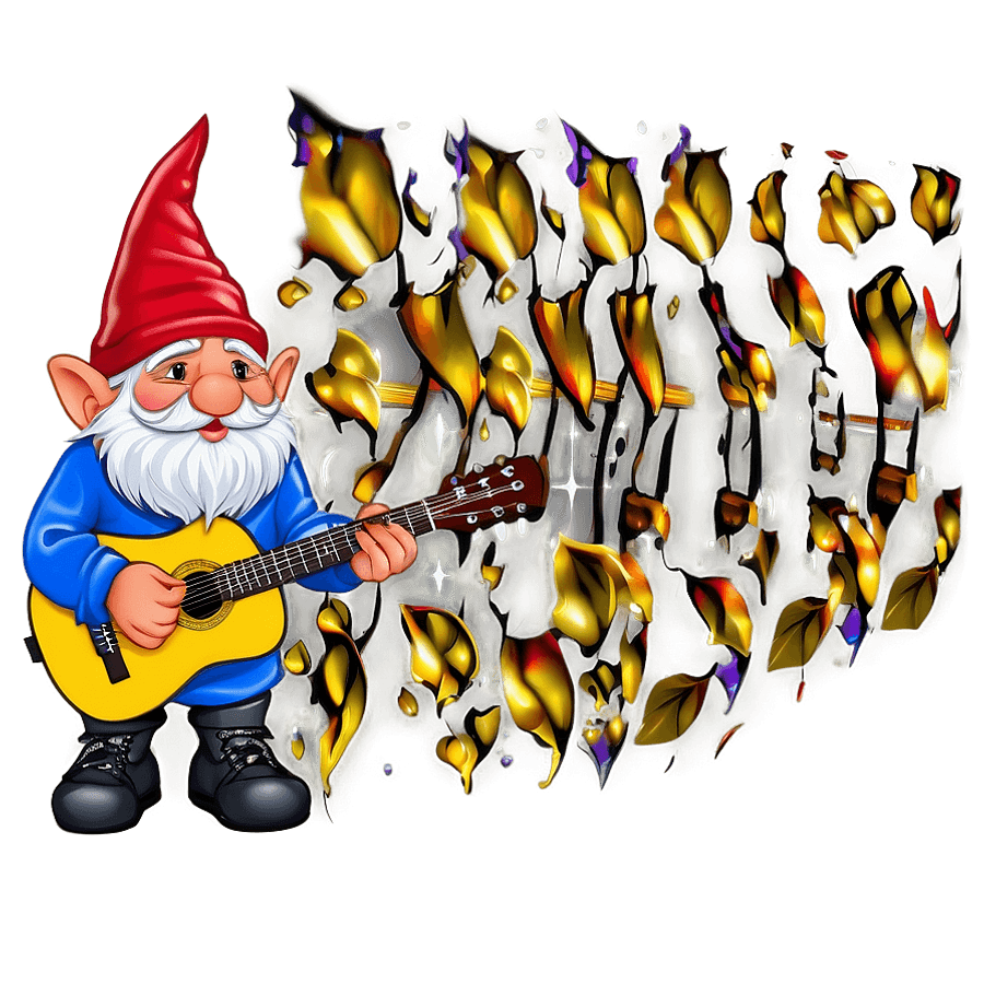 Gnome Playing Guitar PNG kbh