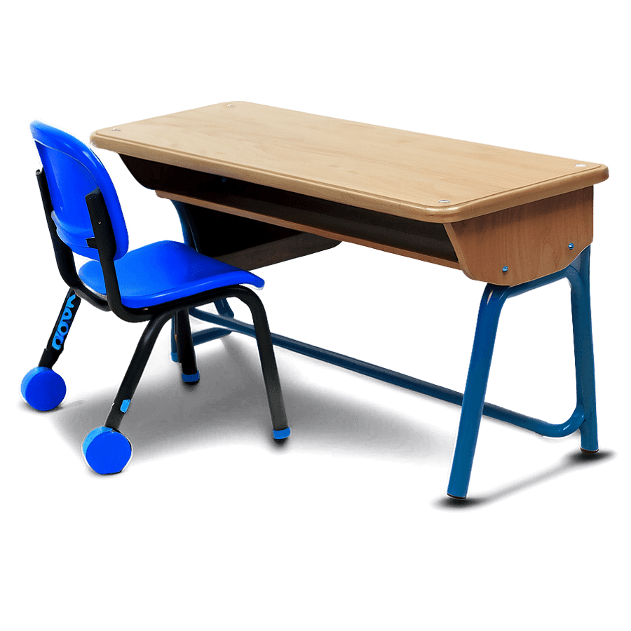 School Desk with Shelf PNG src