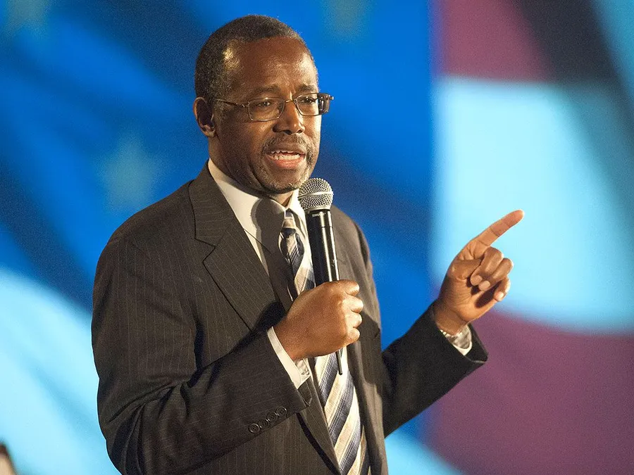 Renowned neurosurgeon and political figure, Ben Carson, during a public talk