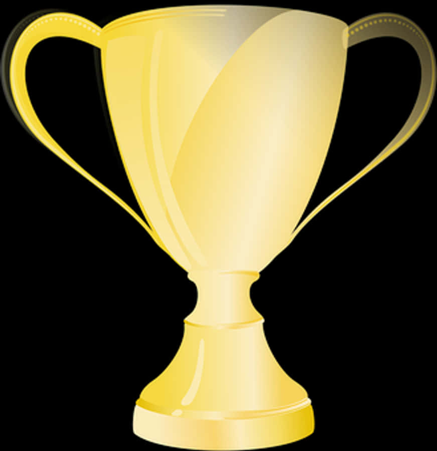 Golden Trophy Vector Illustration