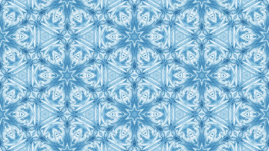 Blue Pattern Symmetrical Design