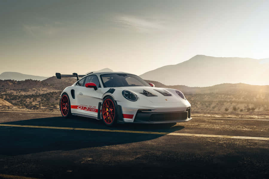 Porsche GT3 RS Wüsten Sonnenuntergang