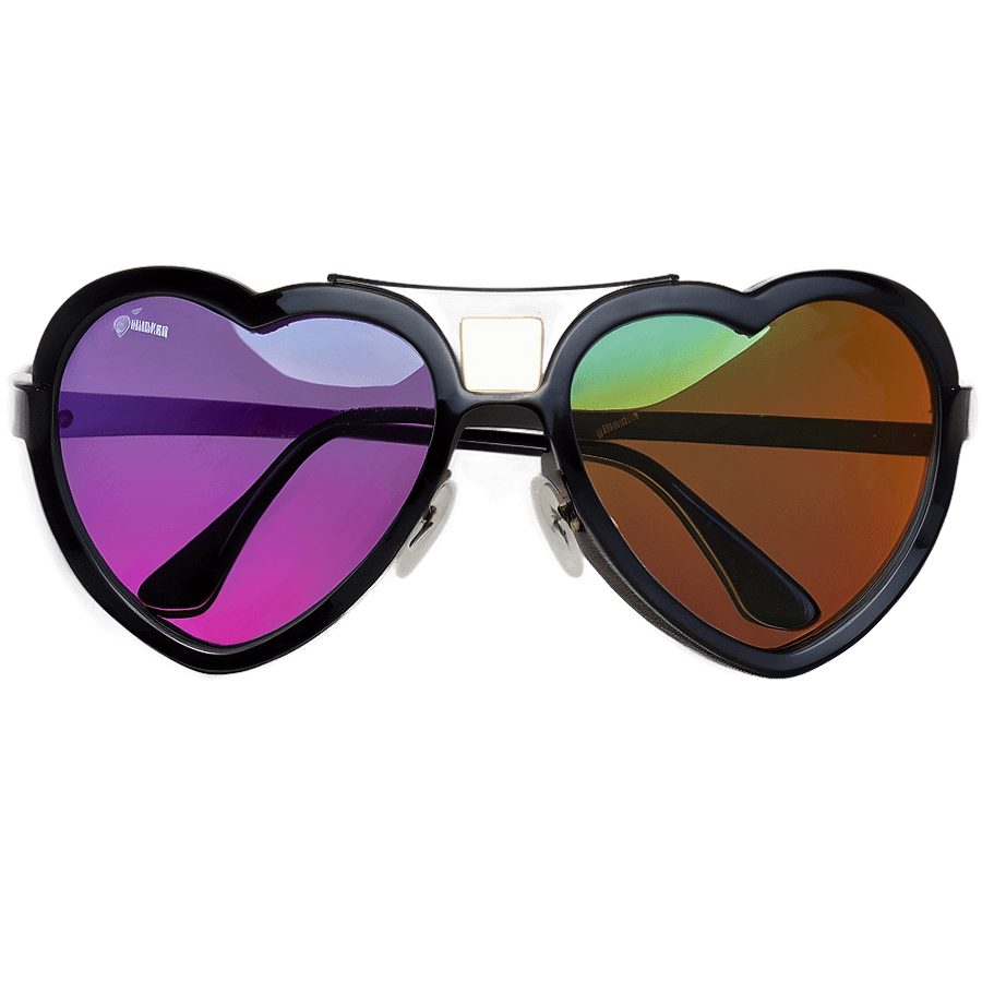 Black Heart Sunglasses PNG 05262024