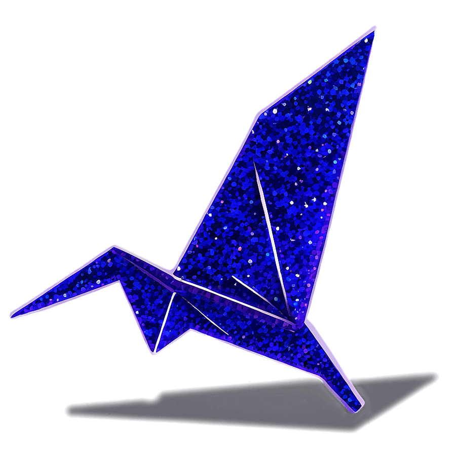 Paper Crane with Glitter PNG 83