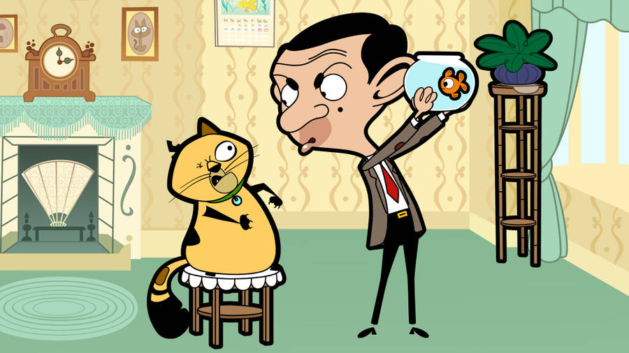 MrBean 4K Katze und Goldfisch