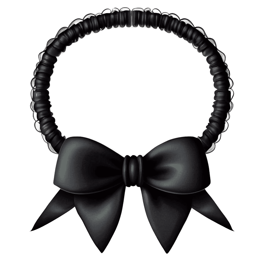 Black Bow for Invitation PNG 05262024