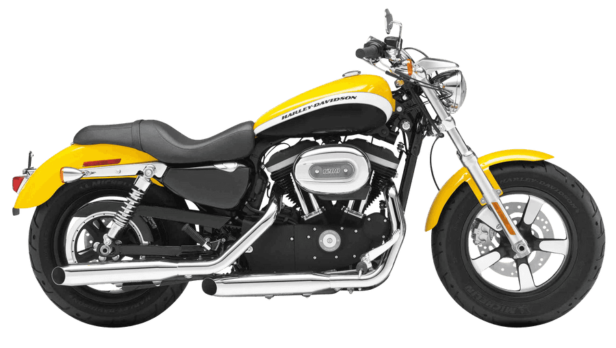Yellow Black Harley Davidson Motorcycle