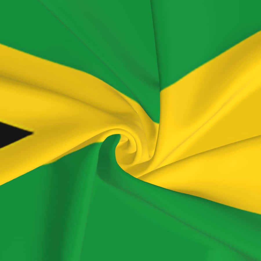 Jamaikanische Flagge Wellenstruktur
