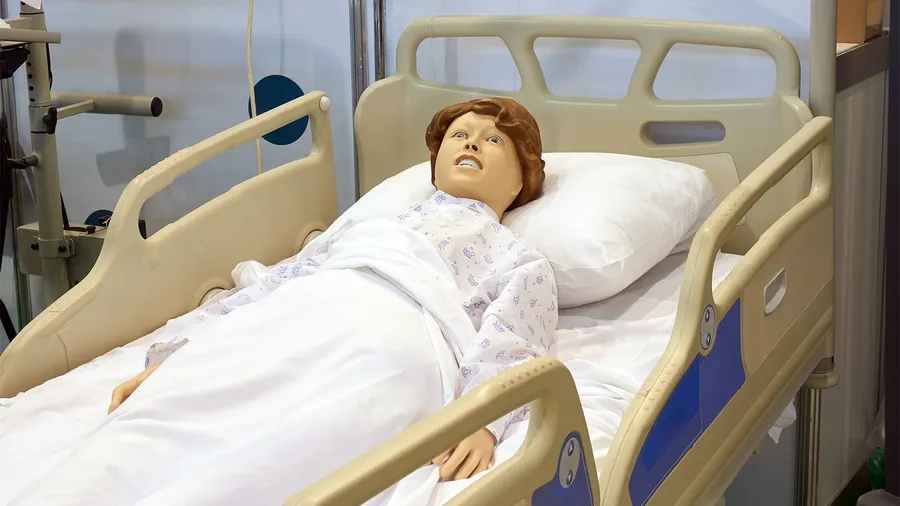 Mature Man Lying on Hospital Bed