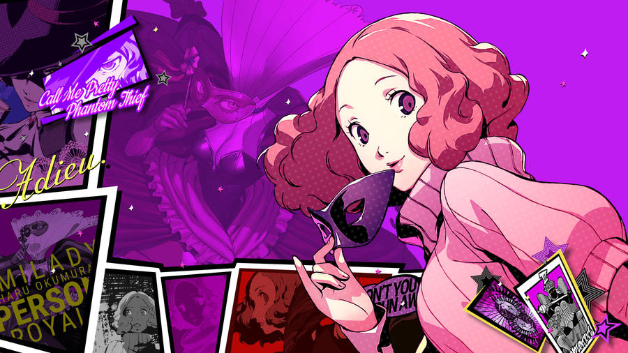 Download Persona 5 Haru Okumura Phantom Thief Wallpaper | Wallpapers.com