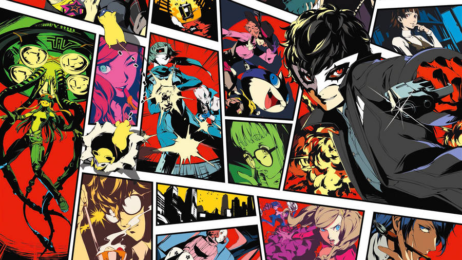 Download Persona 5 Royal Comic Art Wallpaper Wallpapers Com