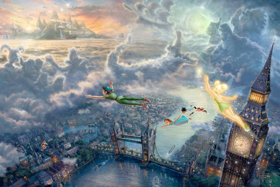 Peter Pan digital art wallpaper
