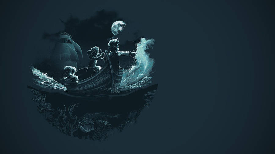 Peter Pan ghost ship wallpaper