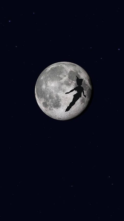 Peter Pan over the moon wallpaper