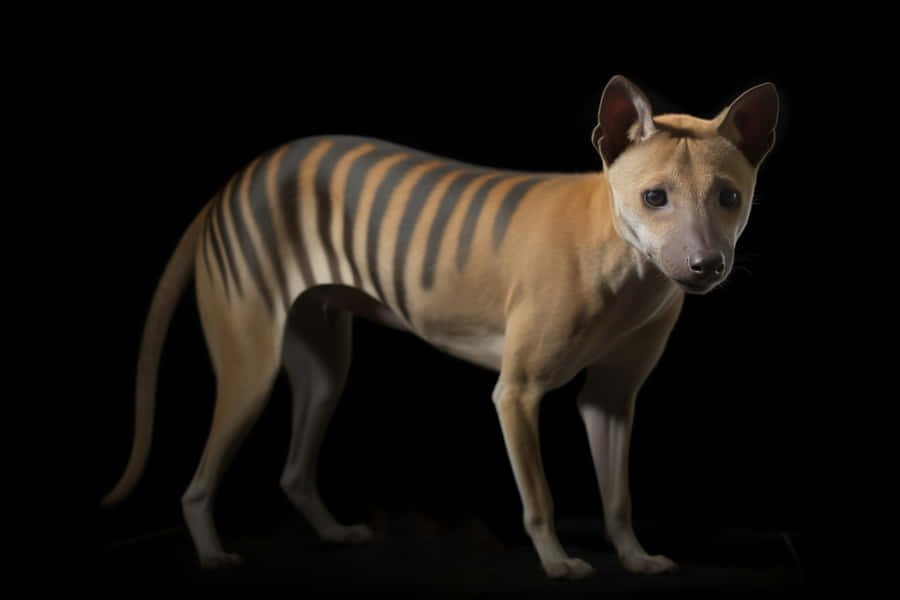 Tigre Tasmaniana in Ambientazione da Studio