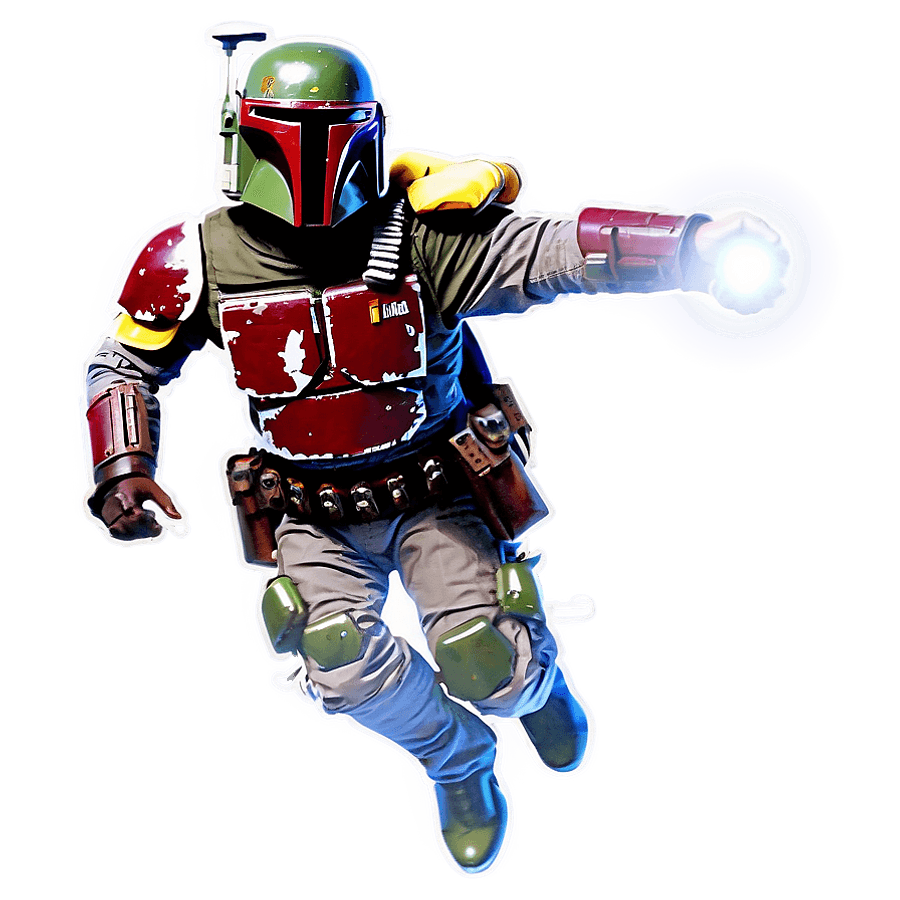 Boba Fett Jetpack Action PNG 15