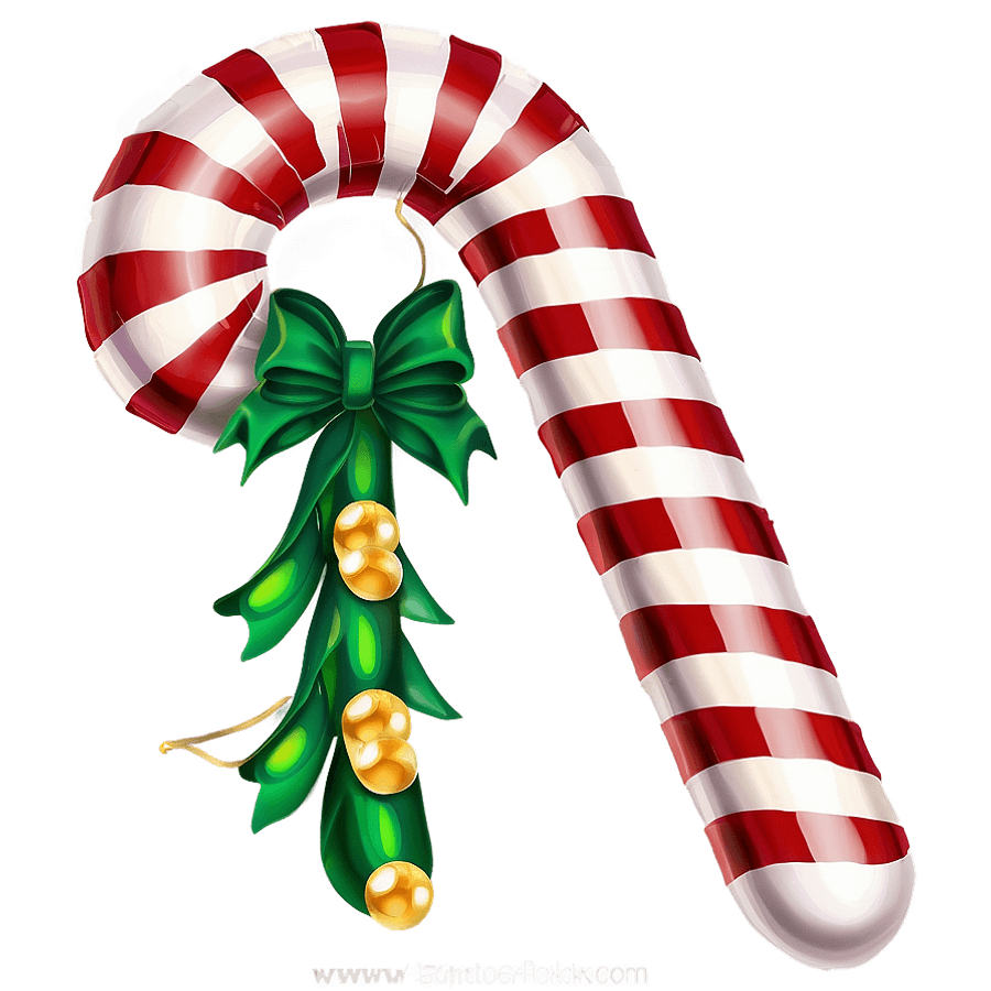 Striped Christmas Candy Cane PNG 20
