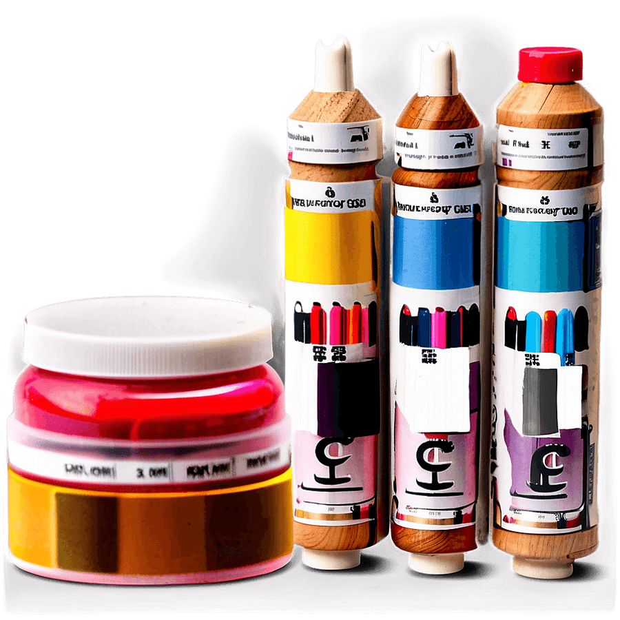 Art Supplies Essentials PNG xsx