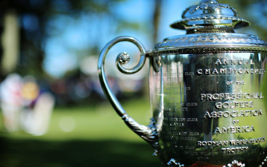 Download Pga Championship Trophy Macro Wallpaper | Wallpapers.com