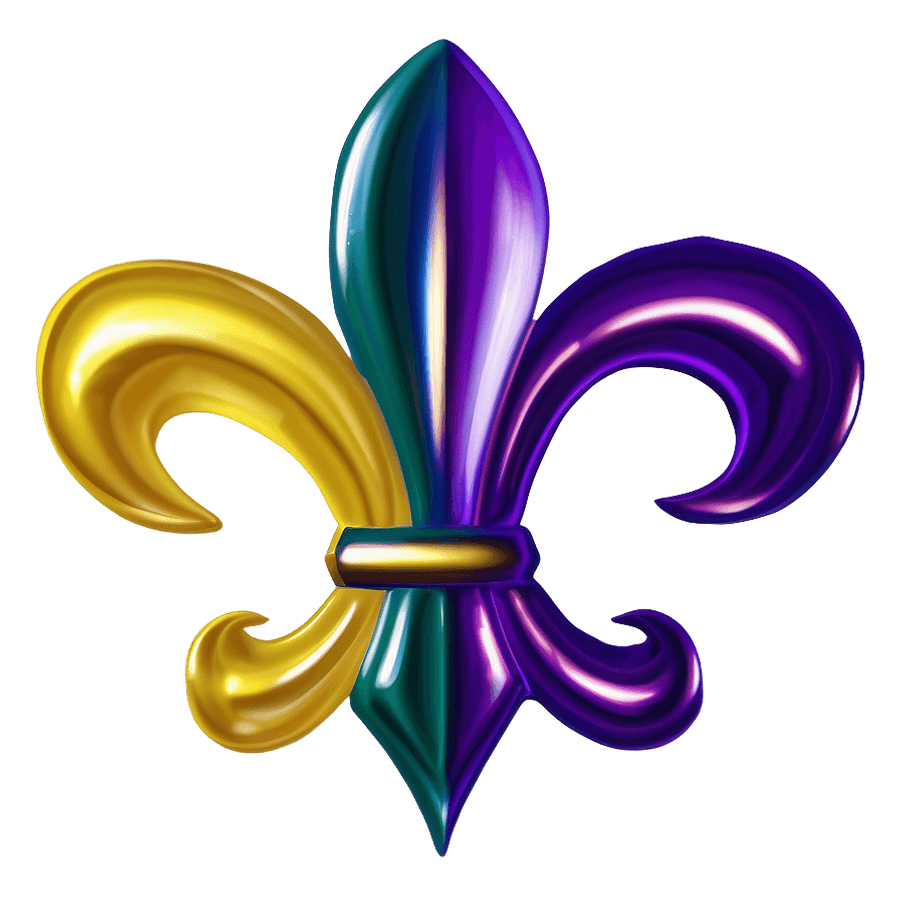 Mardi Gras Fleur De Lis PNG crb