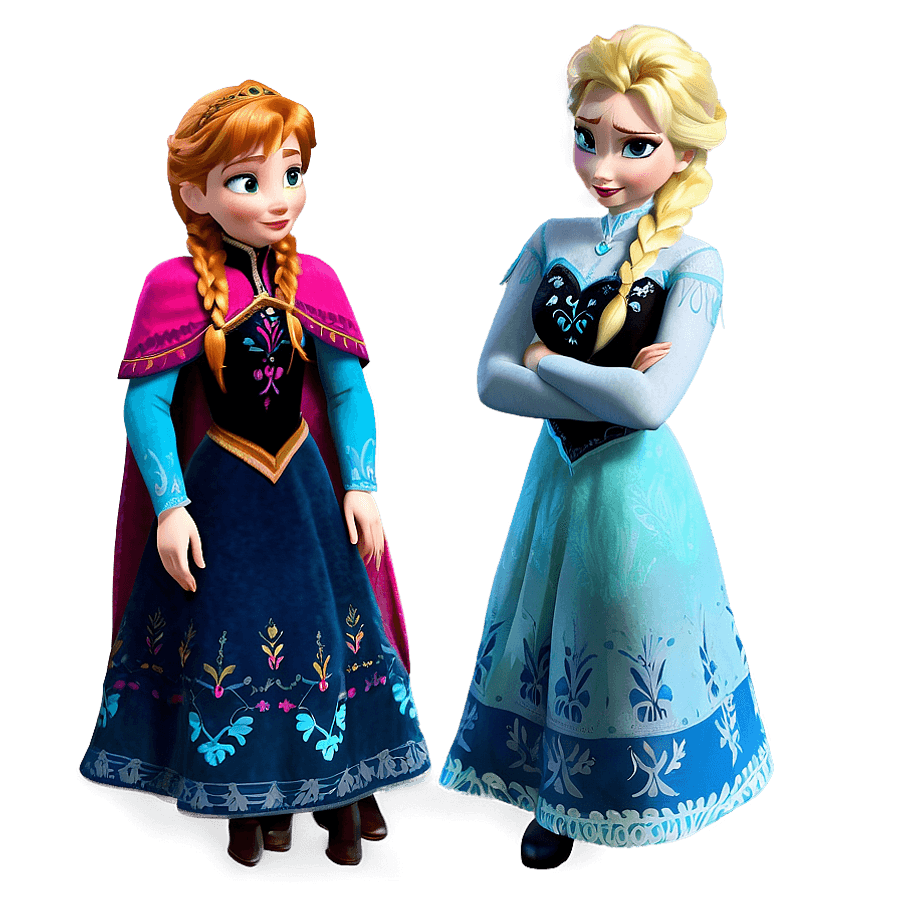 Elsa and Anna Frozen Memories PNG 84