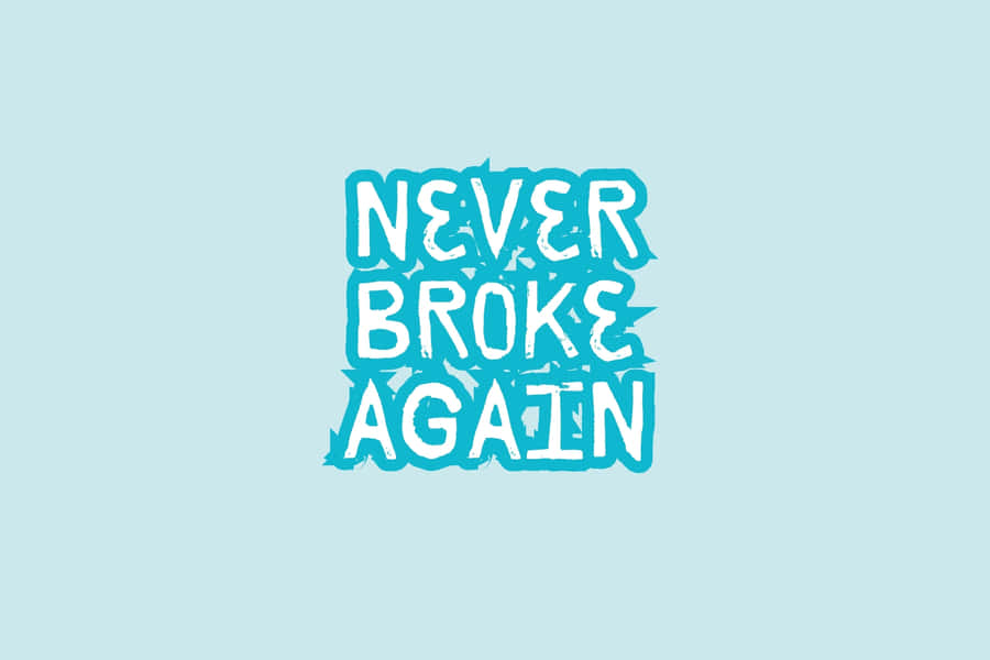 Logo Never Broke Again su Sfondo Blu