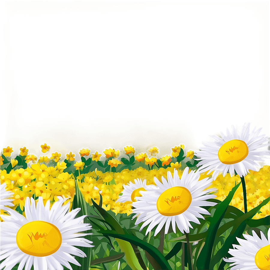 Yellow Flower Field PNG elp