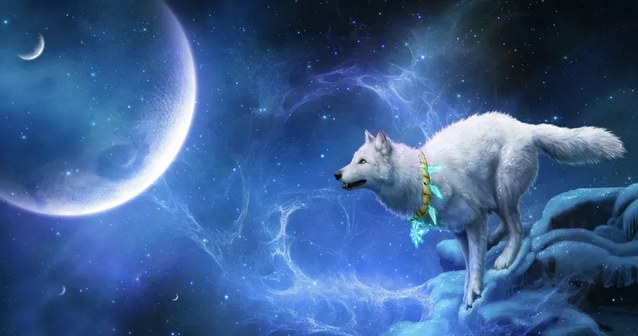 Galaxy Wolf background