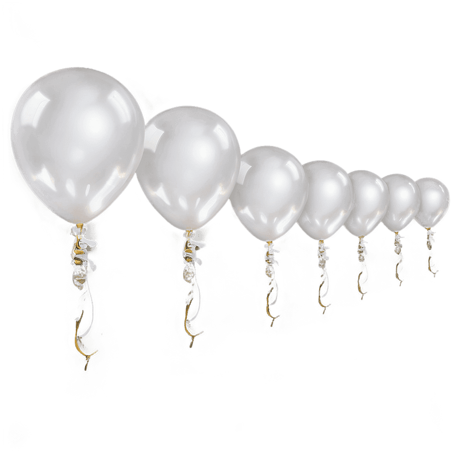 White Balloon Background PNG 57
