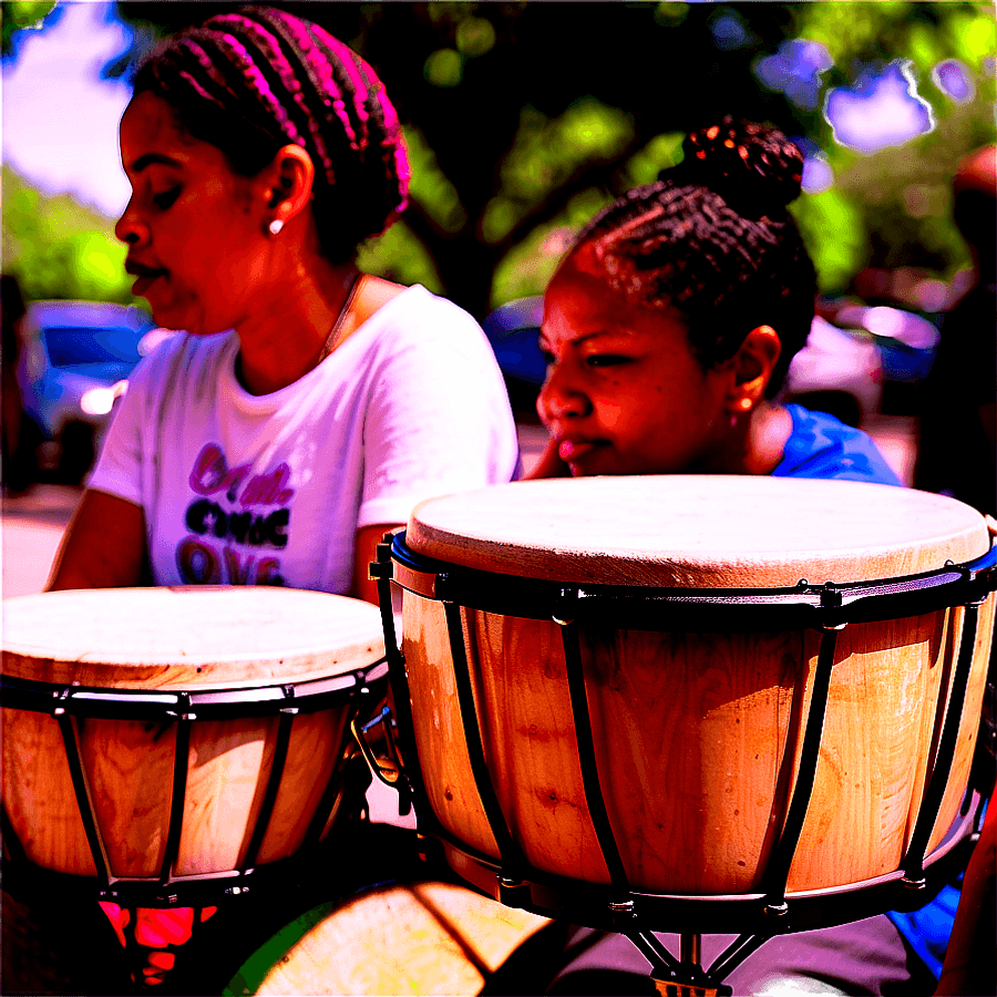 Juneteenth Drum Circle PNG 05212024