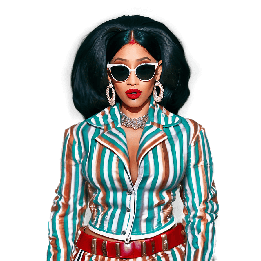 Cardi B Fashionista Moment PNG 97