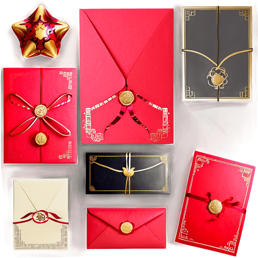 Matte Red Envelope PNG ppj41