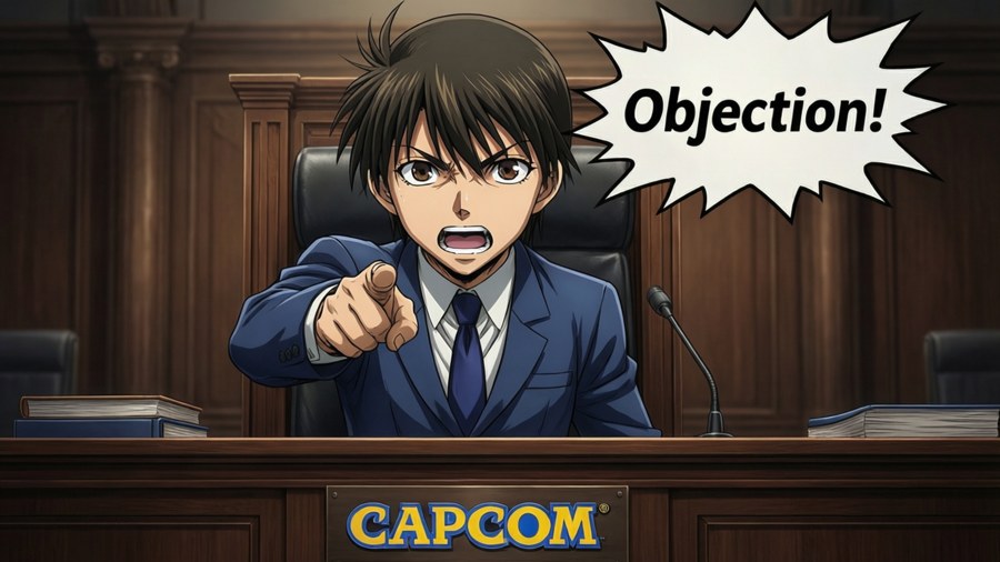 Phoenix Wright makes an objection in court