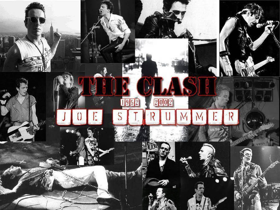 "ClashJoe Strummer Commemorative Collage" översatt till svenska skulle bli "Clash Joe Strummer Minneskollage". Detta skulle vara en passande beskrivning för ett dator- eller mobilskrivbordsunderlägg som visar en komposition av Joe Strummers bilder eller bandgrafik från The Clash.
