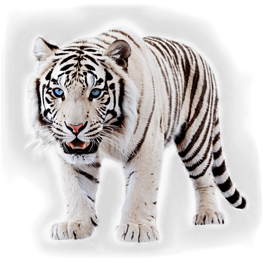 White Tiger in Captivity PNG 06252024