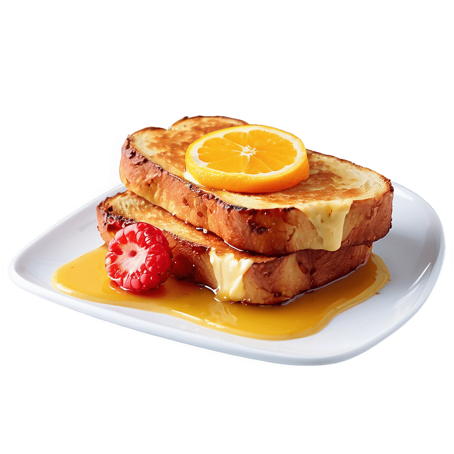 French Toast with a Zesty Orange Glaze PNG 06112024
