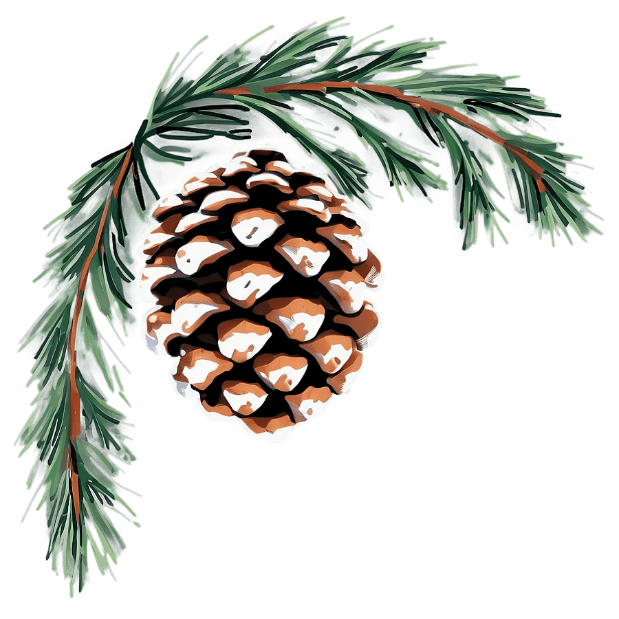 Pine Cone Border PNG veb