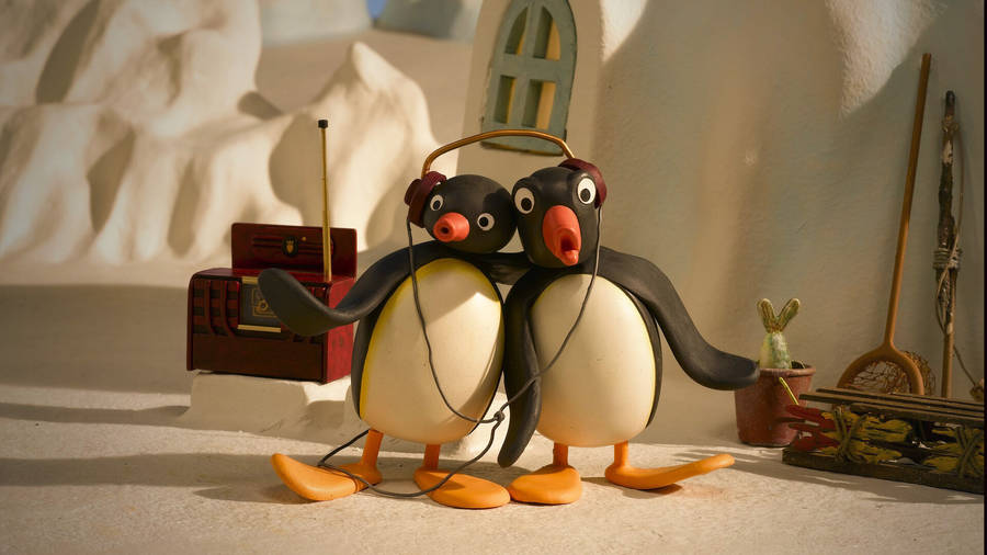 Download Pingu And Pingo Listening Music Wallpaper Wallpapers Com