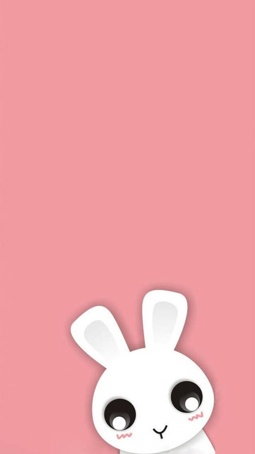 Download Pink Bunny Girly Lock Screen Iphone Wallpaper | Wallpapers.com