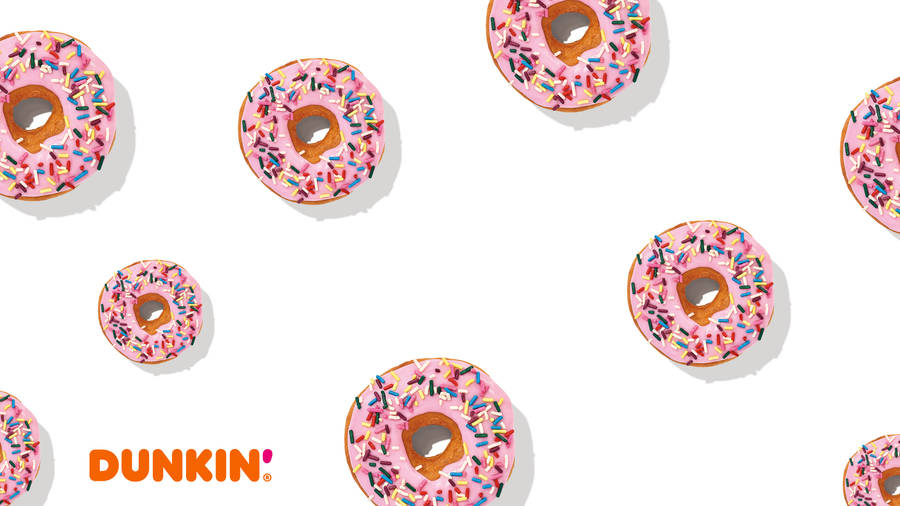 Download Pink Sprinkled Dunkin Donuts Wallpaper | Wallpapers.com