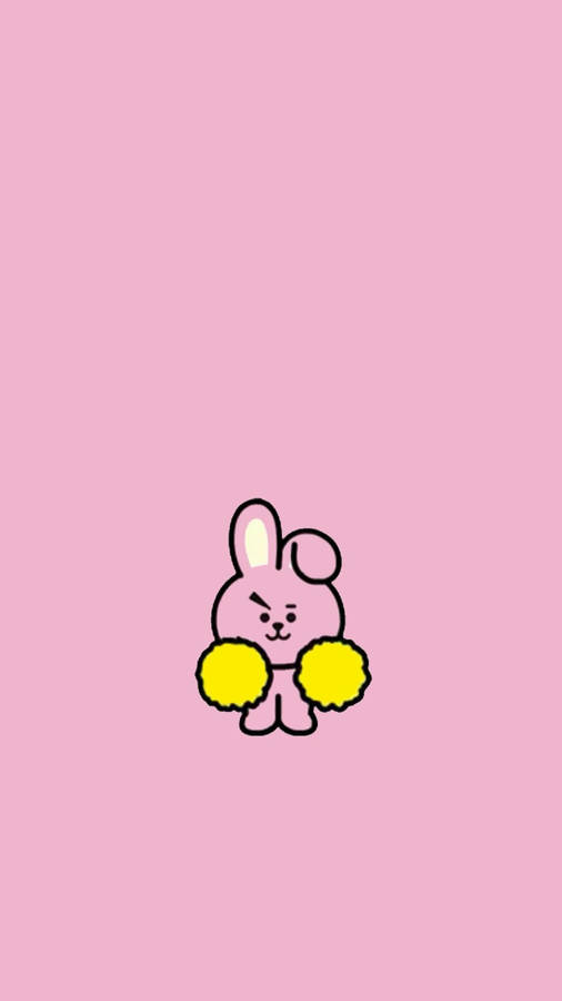 Download Pinkish Tough Bunny COOKY . BT21 wallpaper in 2019. BTS ...