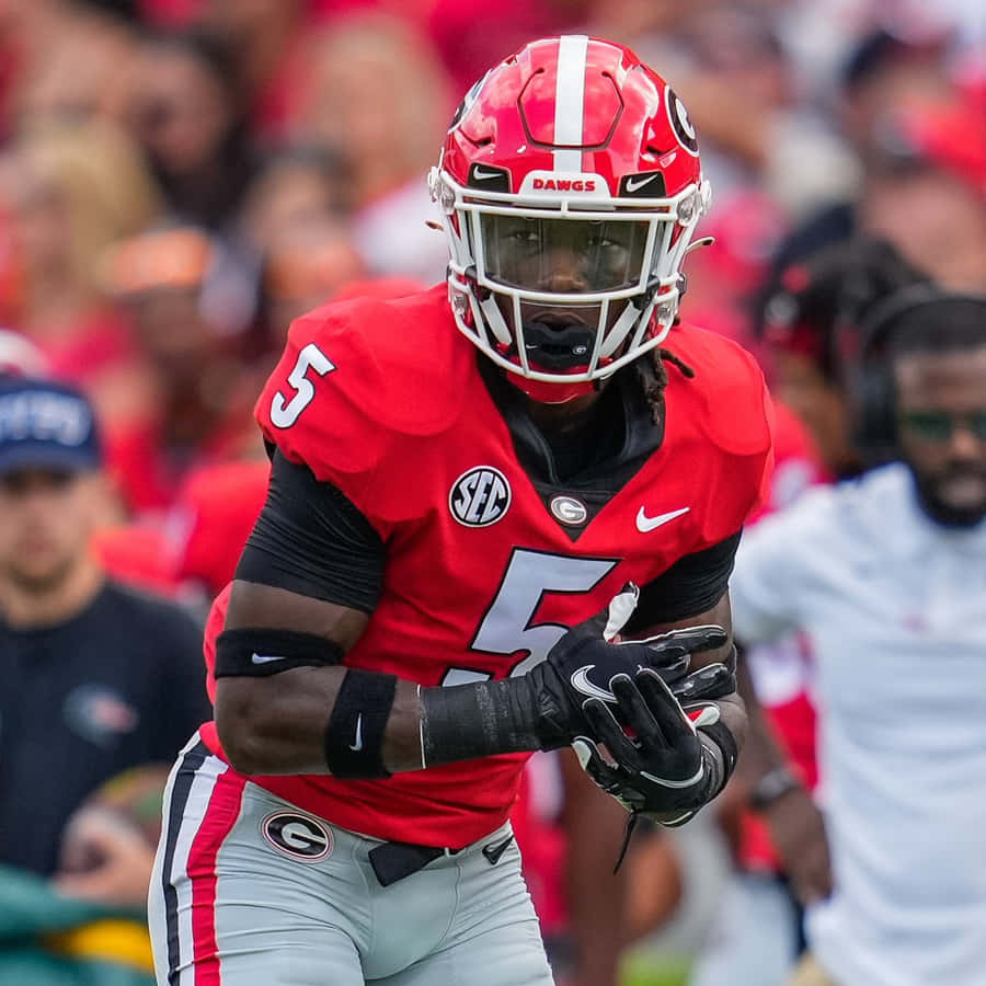 Giocatore di Football della Georgia Numero 5