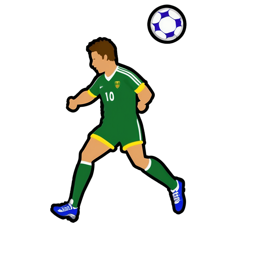 Soccer Player Heading Ball PNG cdb