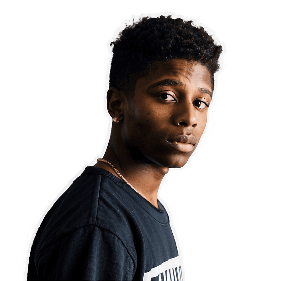 NBA YoungBoy Black and White PNG wku