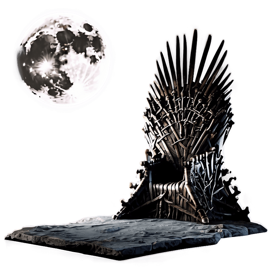 Iron Throne under Moonlight PNG 1