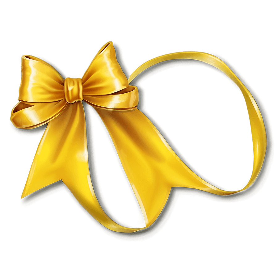 Cheerful Yellow Christmas Bow PNG iaf