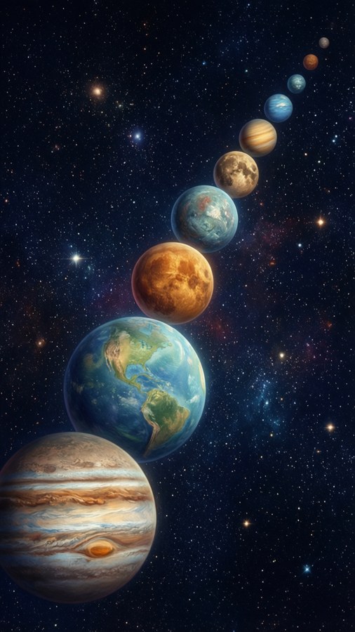 Planetenausrichtung Hintergrundbilder