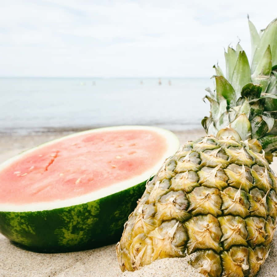 AnanasPflanze Wassermelonen Frucht Fotografie Bild.